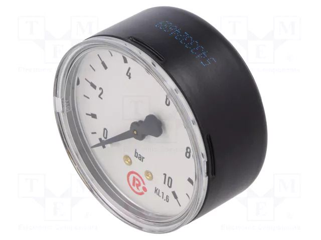 Manometer; 0÷10bar; G 1/4",rear connection; 63mm; Temp: -20÷60°C PNEUMAT 217