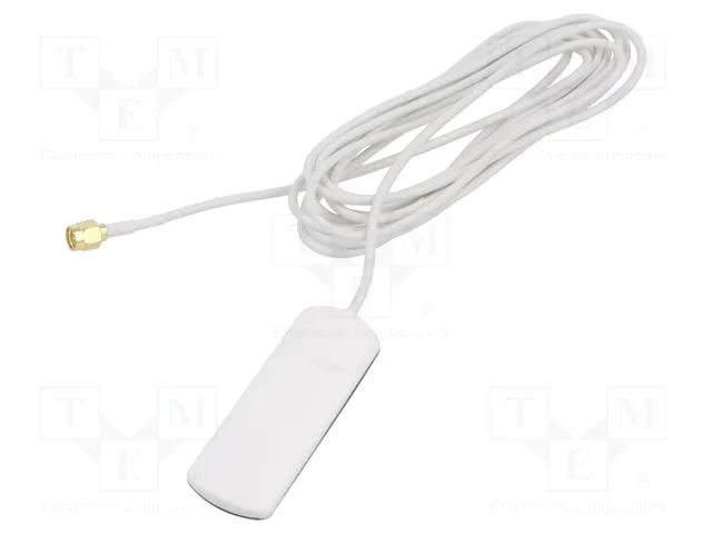 Antenna; ISM,LoRa,RF,SIGFOX,ZigBee; 2.8dBi,3.3dBi; glued; Len: 3m 2J Antennas 5515PW300LL100WSMA