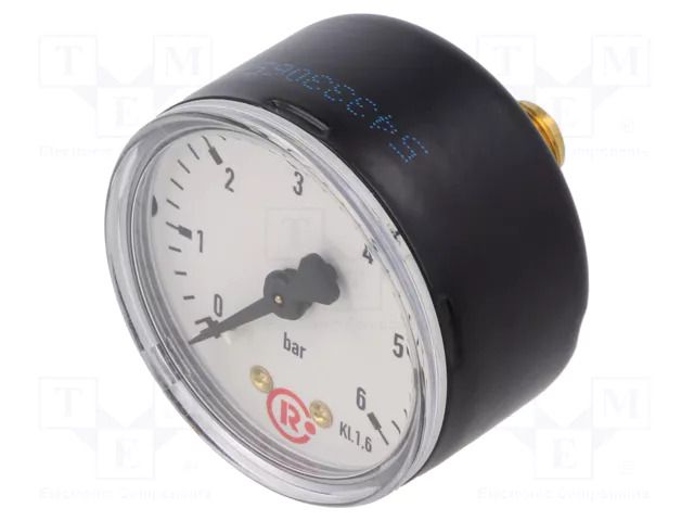 Manometer; 0÷6bar; G 1/4",rear connection; 50mm; Temp: -20÷60°C PNEUMAT 205