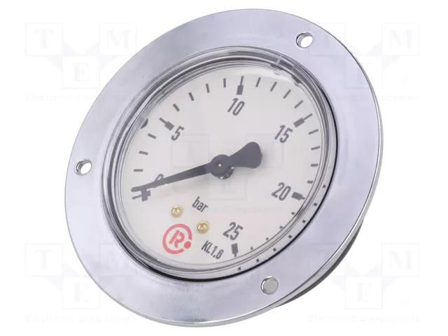 Manometer; 0÷25bar; 63mm; non-aggressive liquids,inert gases PNEUMAT 308/63