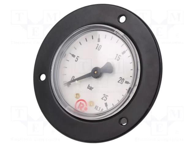 Manometer; 0÷25bar; 50mm; non-aggressive liquids,inert gases PNEUMAT 327/50