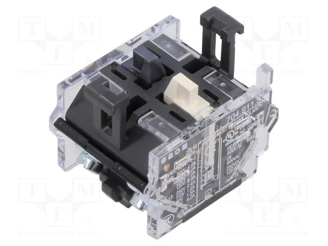 Contact block; 22mm; OptoHiT; front fixing; screw terminals; 10A EAO 704.911.5