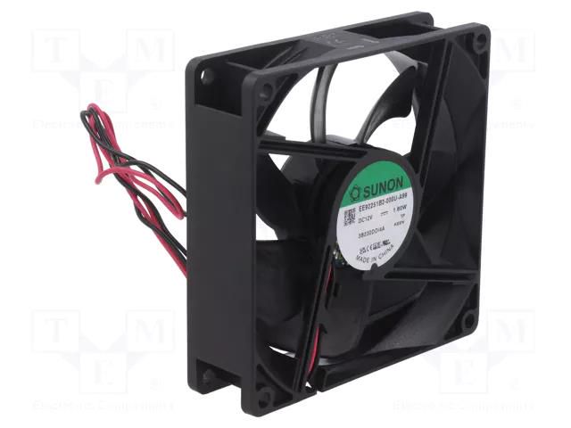 Fan: DC; axial; 12VDC; 92x92x25mm; 76.46m3/h; 32dBA; ball; 2700rpm SUNON EE92251B2-A99