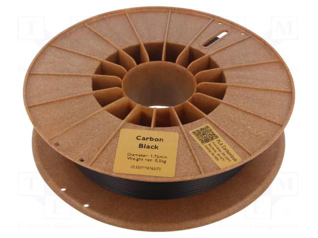 Filament: PLA CarbonLook; 1.75mm; black; 185÷225°C; 500g ROSA 3D ROSA-3331