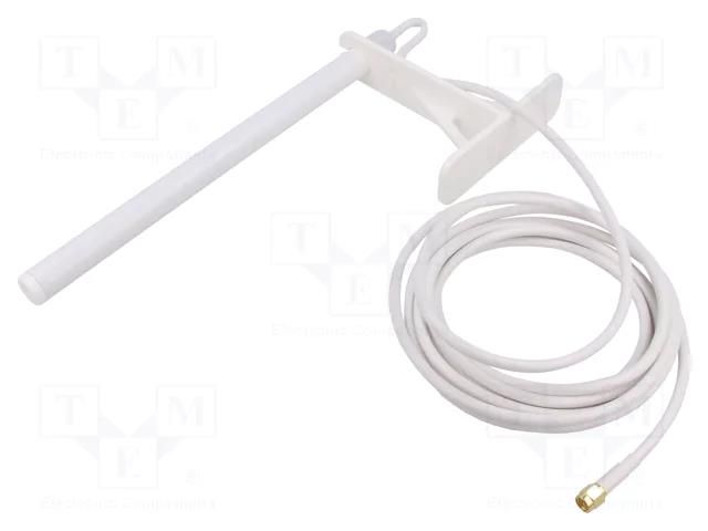Antenna; ISM,LoRa,RF,SIGFOX,ZigBee; 3.2dBi; for wall mounting 2J Antennas 2115KW868300LLWSMA