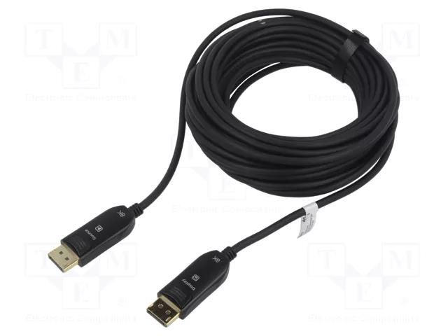 Cable; DisplayPort plug,both sides; 10m; black Goobay GOOBAY-64866