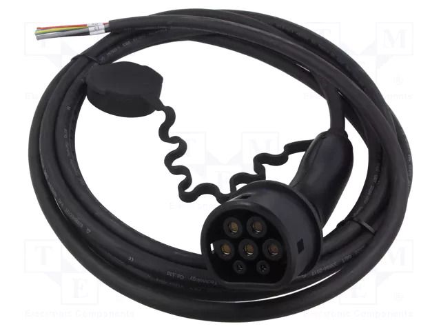 Cable: eMobility; 1x0.5mm2,5x6mm2; 480V; 11kW; IP54; three-phase AMPHENOL HVCOIMBR6PS702L750
