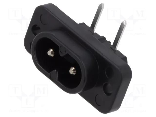 IEC 60320 connector 2573 Connector Inlet 2.5A C8 SCHURTER 3-121-810