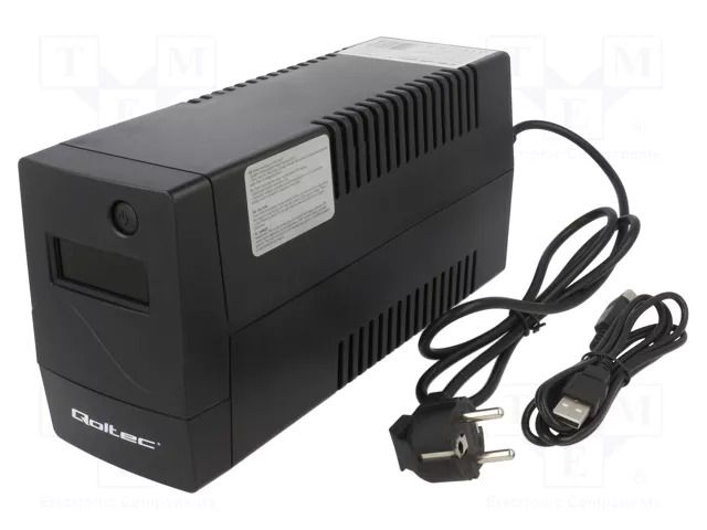 Power supply: UPS; 360W; 650VA; 230V; 286x100x144mm; 7Ah; Ubatt: 12V QOLTEC QOLTEC-53978