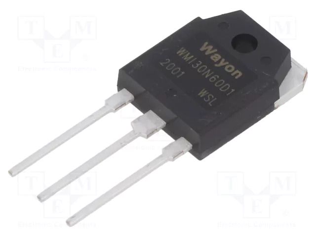 Transistor: N-MOSFET; unipolar; 600V; 30A; TO3P WAYON WMI30N60D1-CYG