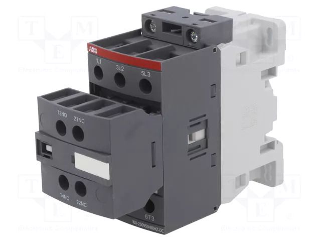 Contactor: 3-pole; NO x3; Auxiliary contacts: NC + NO; 30A; AF ABB AF30-30-11-13