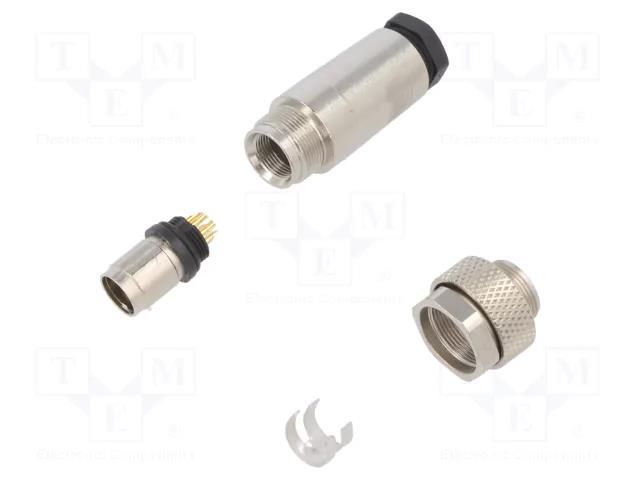 Connector: M9; plug; male; Plating: gold-plated; 125V; IP67; PIN: 7 BINDER 99-0421-10-07