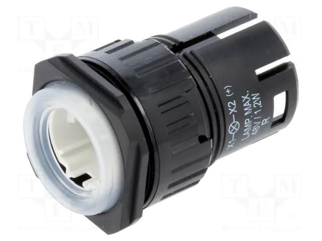 Switch: body; 22mm; Stabl.pos: 1; IP65; flat; 61; Pos: 2; Ø22.3mm EAO 61-1300.0