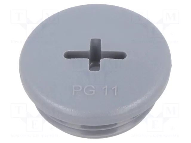 Stopper; PG11; IP68; polyamide; grey; Entrelec; Thread: PG; 6mm TE Connectivity 1SNG620056R0000