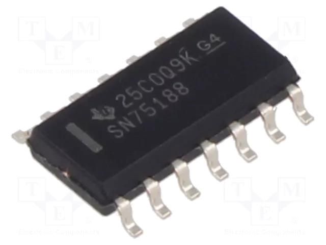 IC: interface; line driver; RS232; 300kbps; SOIC14 TEXAS INSTRUMENTS SN75188DR