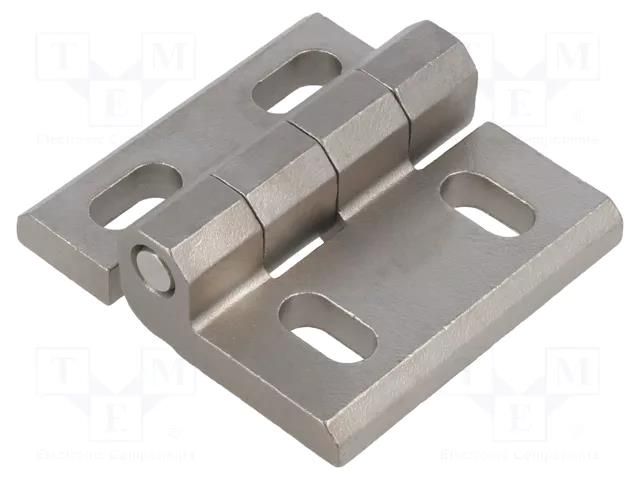 Hinge; Width: 68mm; stainless steel; H: 65mm; adjustable ELESA+GANTER GN235NI68-65-HB-GS