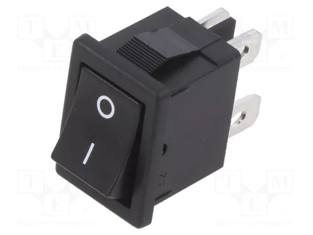 ROCKER; DPST; Pos: 2; ON-OFF; 6A/250VAC; black; none; CW; Body: black NKK SWITCHES CWSB21AA2F