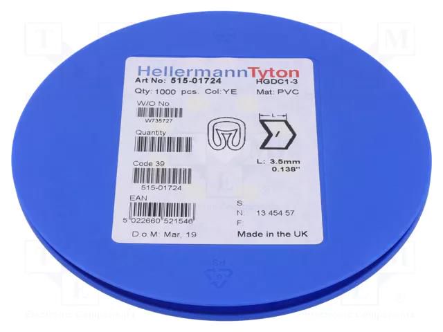 Markers; Marking: /; 1÷3mm; PVC; yellow; -65÷105°C; leaded; HGDC1-3 HELLERMANNTYTON HGDC1-3/-PVC-YE