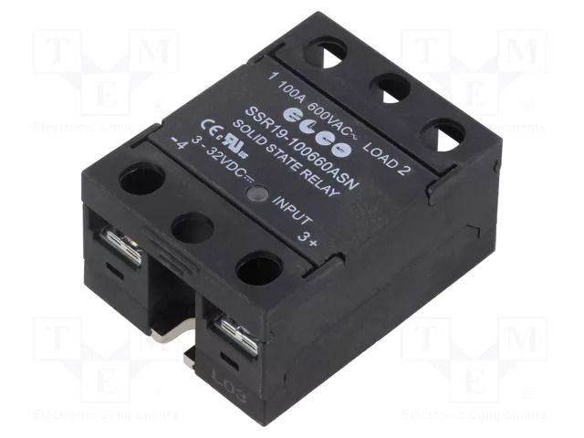 Relay: solid state; Ucntrl: 3÷32VDC; 100A; 24÷660VAC; SSR19 ELCO SRL SSR19-100660ASN