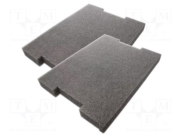 Foam insert; graphite; 433x315x40mm; 2pcs. LeanFoam LF-A-BOSCH