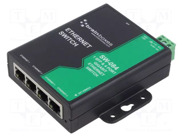 Switch Ethernet; unmanaged; Number of ports: 5; 5÷30VDC; RJ45,SFP BRAINBOXES SW-084