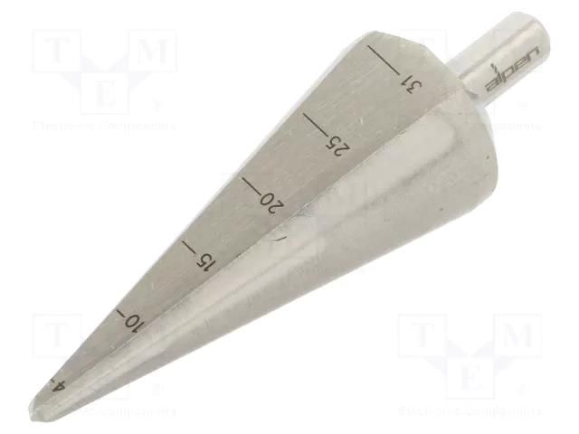 Taper reamer; high speed steel stal szybkotnąca HSS; 6÷30mm ALPEN-MAYKESTAG ALP.72100430100