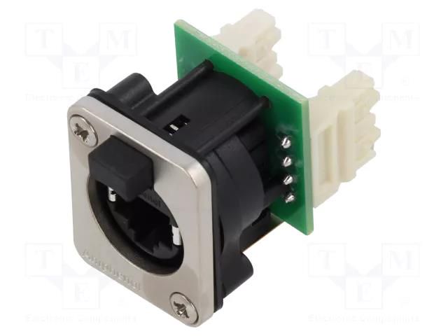 Connector: RJ45; socket; XLRnet; Cat: 5e; with push button; IDC AMPHENOL RJXS8FD5110