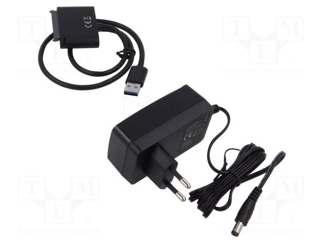 USB to SATA adapter; PnP; SATA plug,USB A plug; 0.5m; 5Gbps SAVIO SAVAK-39