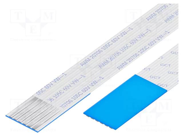 FFC tape; Cores: 6; Tape ph: 1mm; contacts on the opposite sides GCT 10-06-D-0101-C