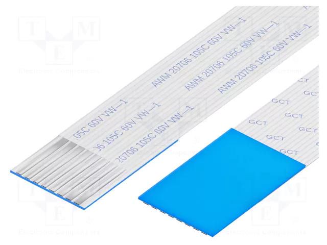 FFC tape; Cores: 8; Tape ph: 1mm; contacts on the opposite sides GCT 10-08-D-0050-C