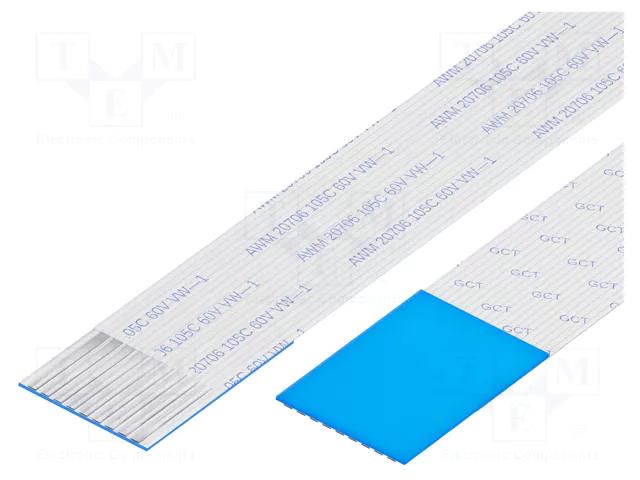 FFC tape; Cores: 9; Tape ph: 1mm; contacts on the opposite sides GCT 10-09-D-0101-C