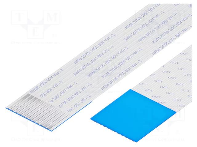 FFC tape; Cores: 12; Tape ph: 1mm; contacts on the opposite sides GCT 10-12-D-0030-C