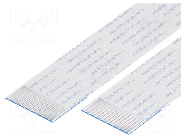 FFC tape; Cores: 15; Tape ph: 1mm; contacts on the same side; 60V GCT 10-15-A-0177-C