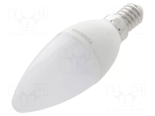LED lamp; white warm; E14; 230VAC; 470lm; 5W; 240°; 3000K; CRImin: 80 TOSHIBA LED LIGHTING 4711112387359