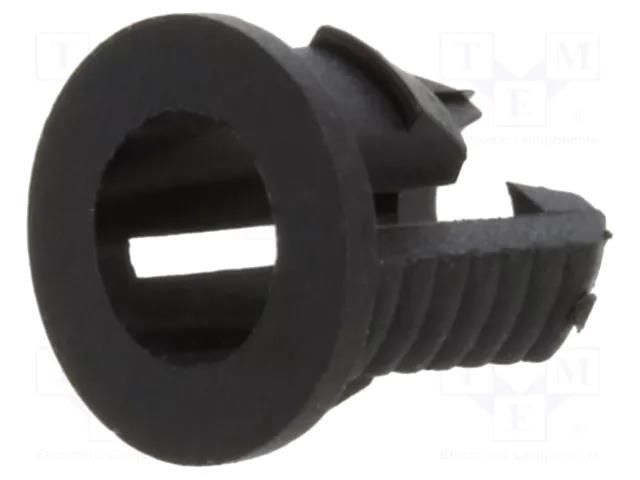 LED holder; 3mm; one-piece; black; UL94V-2; L: 5.1mm; polyamide BIVAR C-103-SR