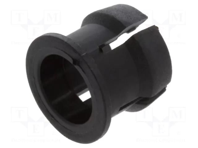 LED holder; 5mm; two-piece; black; UL94V-2; L: 6.3mm; polyamide BIVAR CR-175