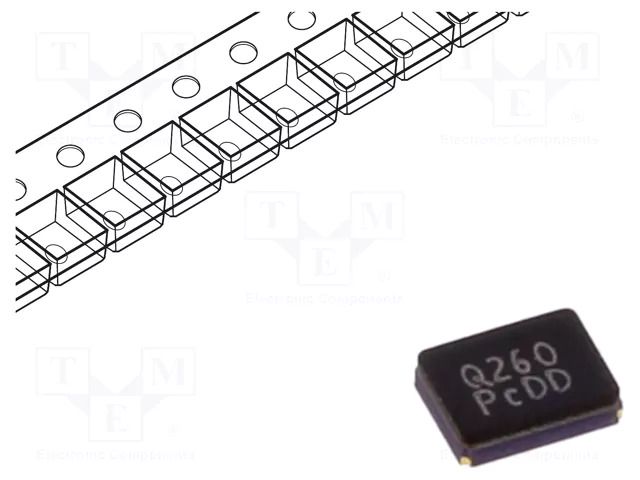 Resonator: quartz; 26MHz; ±10ppm; 8pF; SMD; 3.2x2.5x0.8mm QST 325G-26.000MEEV