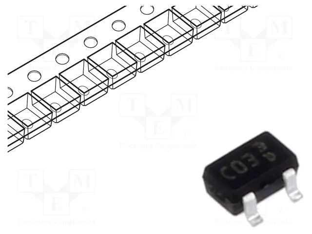 Diode: TVS array; 26.5V; 3.7A; 170W; bidirectional,double; ESD STMicroelectronics ESDCAN03-2BWY