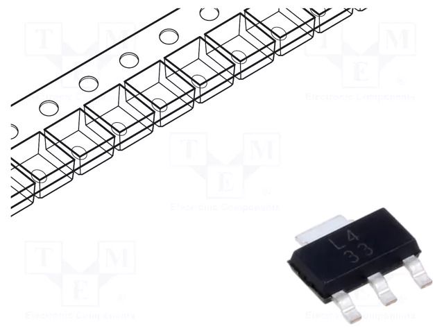 IC: voltage regulator; linear,adjustable; 1.25÷37V; 0.5A; SOT223 TEXAS INSTRUMENTS LM317MDCYR
