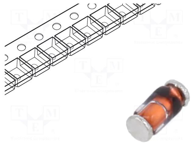 Diode: Schottky switching; QuadroMELF,SOD80; SMD; 50V; 0.6A; 4ns VISHAY LS4150GS08