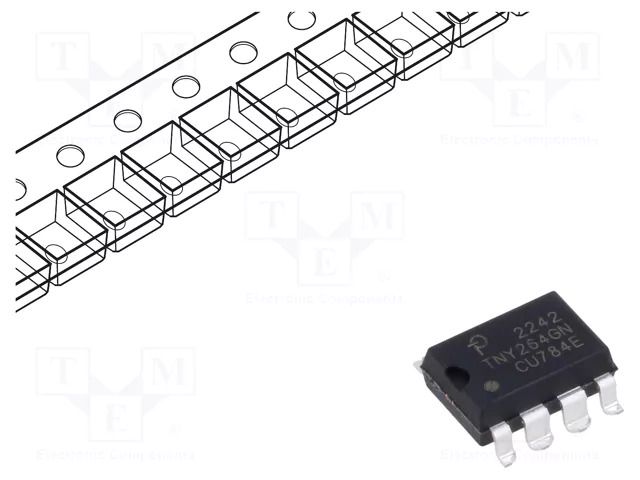 IC: PMIC; AC/DC switcher,SMPS controller; Uin: 85÷265V; SMD-8B POWER INTEGRATIONS TNY264GN-TL