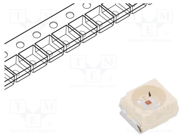 LED; SMD; PLCC2; yellow; 1800÷2300(typ)-4500mcd; 3x2.8x1.75mm; 60° VISHAY VLMY334BACB-GS08