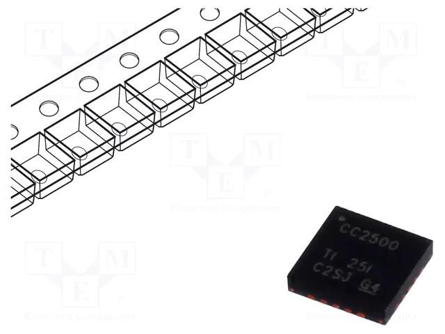 IC: RF transceiver; SPI; VQFN20; -40÷85°C; 1.8÷3.6VDC; 2.4GHz; ISM TEXAS INSTRUMENTS CC2500RGPR