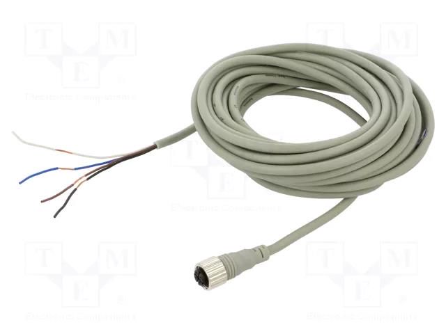 Cable: for sensors/automation; PIN: 4; 7m; plug; CI; Colour: grey AUTONICS CID4-7R