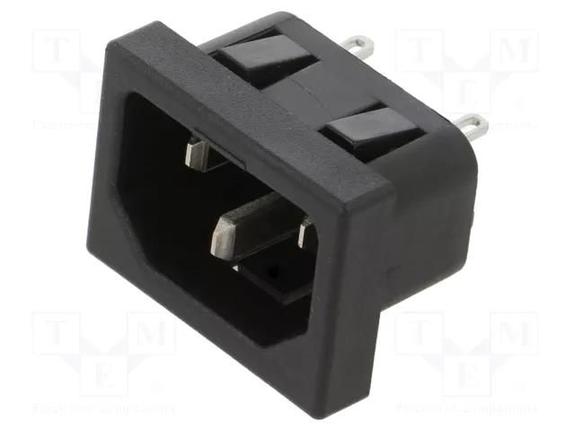 IEC 60320 connector 6010 Connector Inlet 10A C14 SCHURTER 6162.0161