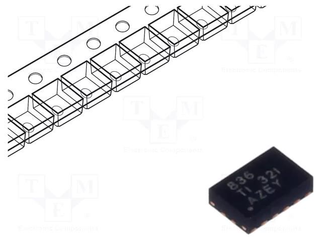 IC: driver; H-bridge; brush motor controller; WSON12; 0÷1.5A; Ch: 1 TEXAS INSTRUMENTS DRV8836DSSR