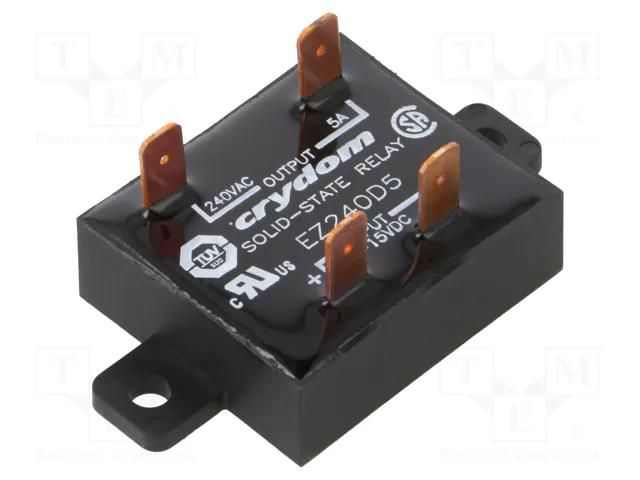Relay: solid state; Ucntrl: 3÷15VDC; 5A; 24÷280VAC; EZ; 1-phase SENSATA / CRYDOM EZ240D5