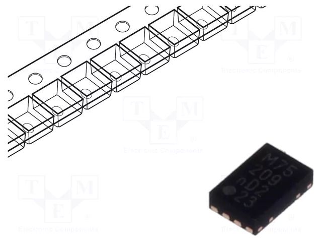 IC: temperature converter; -55÷125°C; 2.8÷5.5V; HWSON8; SMD; 300uA NXP LM75BTP.147