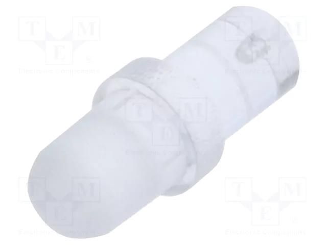 Fiber for LED; Ø3mm; L: 5mm; round; Front: convex; straight; PLP1 BIVAR PLP1-5MM