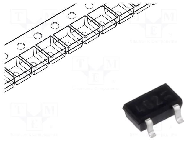 Sensor: Hall; latch; SC59; -3.5÷3.5mT; Usup: 2.7÷18VDC; SMT INFINEON TECHNOLOGIES TLE49462KHTSA1